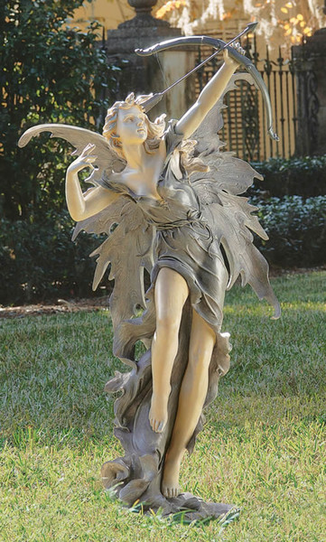Archer Rhiannon Garden Fairy Sculpture Arrow Bow European Wings